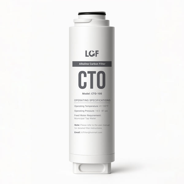 LCF CTO Alkaline Replacement Filter for Under Sink Water Filter System – Mineral & Taste Improvement