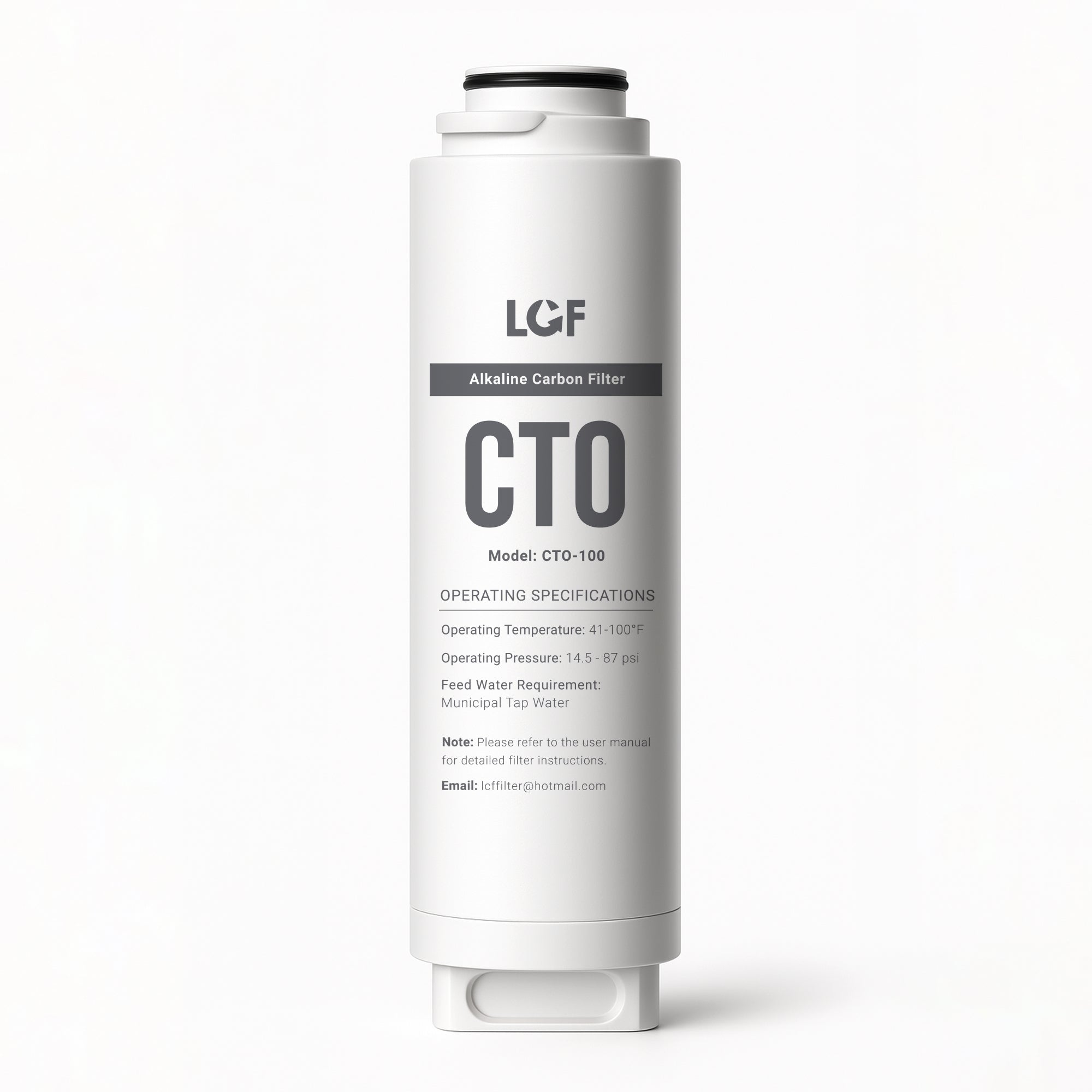 LCF CTO Alkaline Replacement Filter for Under Sink Water Filter System – Mineral & Taste Improvement