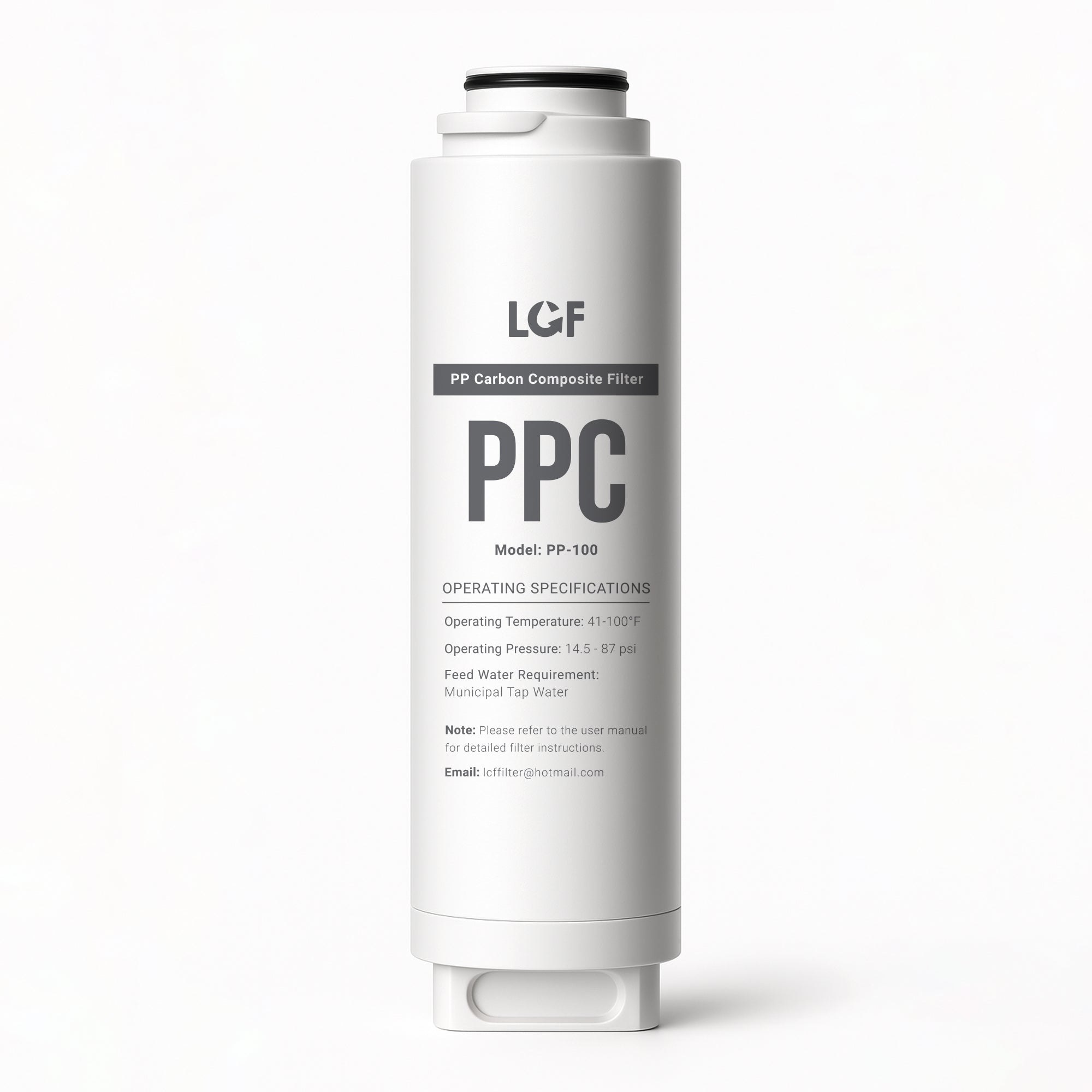 LCF PPC Replacement Filter for Under Sink Water Filter System – Sediment & Chlorine Reduction