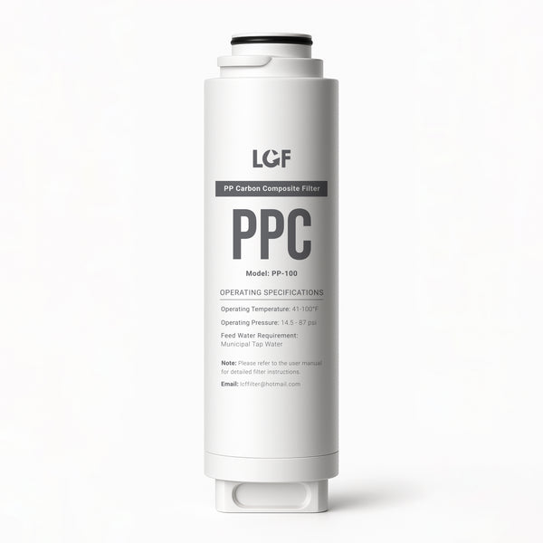 LCF PPC Replacement Filter for Under Sink Water Filter System – Sediment & Chlorine Reduction