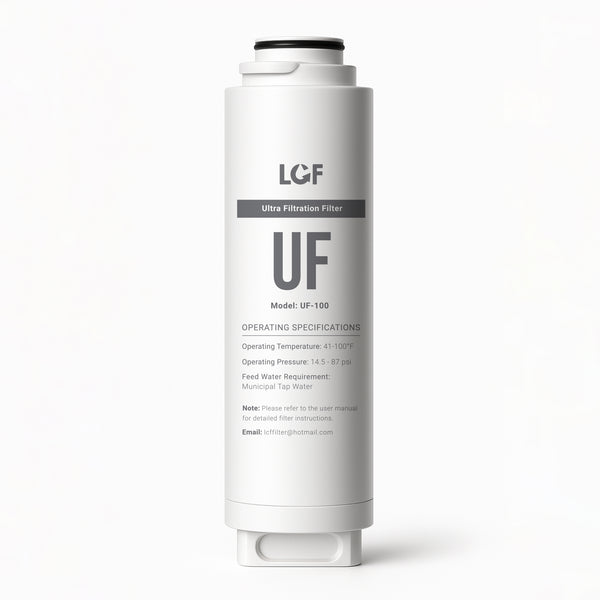 LCF 0.01μm UF Replacement Filter for Under Sink Water Filter System – Bacteria Reduction