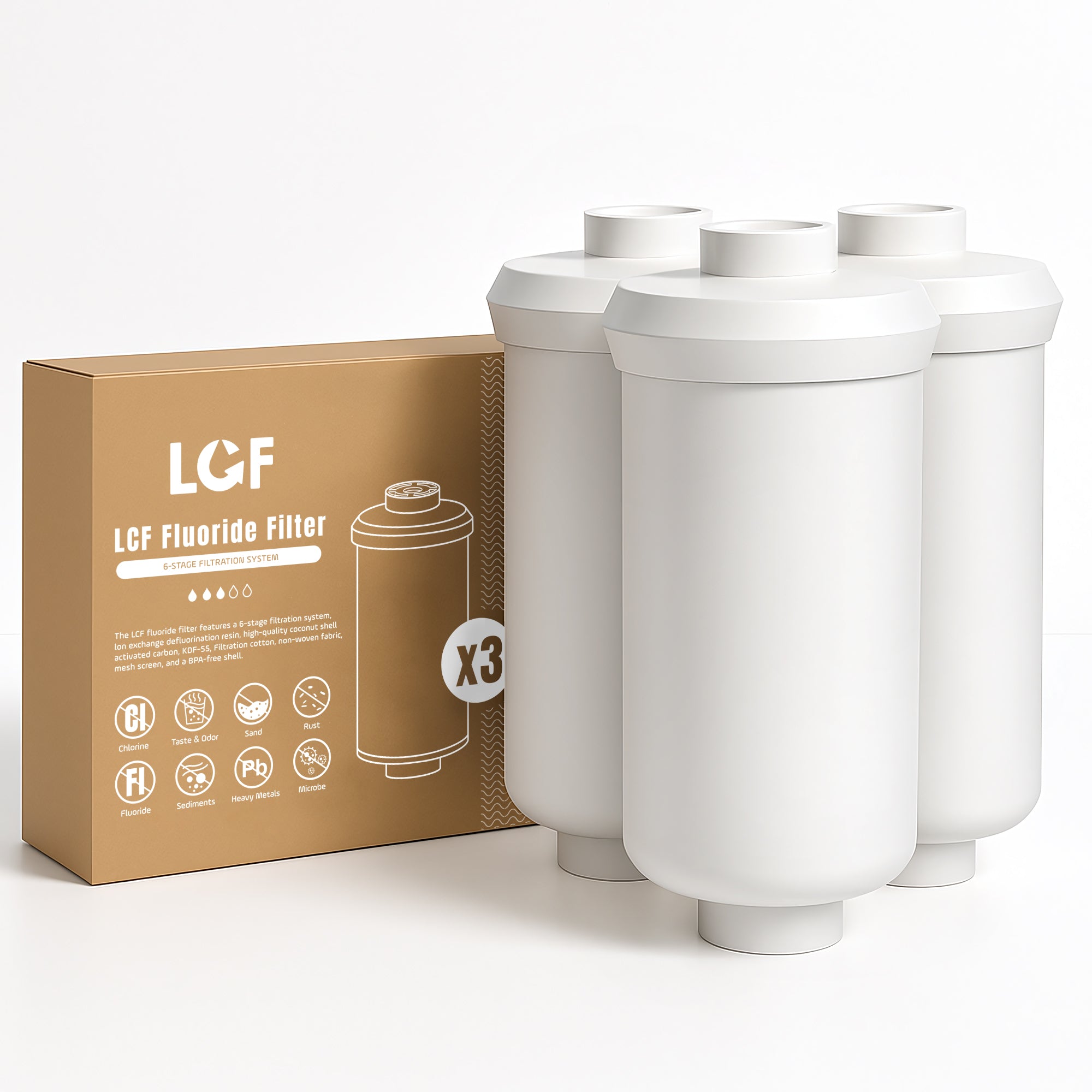 LCF Fluoride Water Filter Replacement, Targets Fluoride, Arsenic & Heavy Metals for LCF Gravity Systems