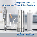 LCF-CFR-01 Replacement Filter Cartridge for LCF Countertop Water Filter, 6-Stage Silver Ions Enhanced, 2-Pack