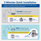 LCF 360° Rotating Stainless Steel Faucet Water Filter