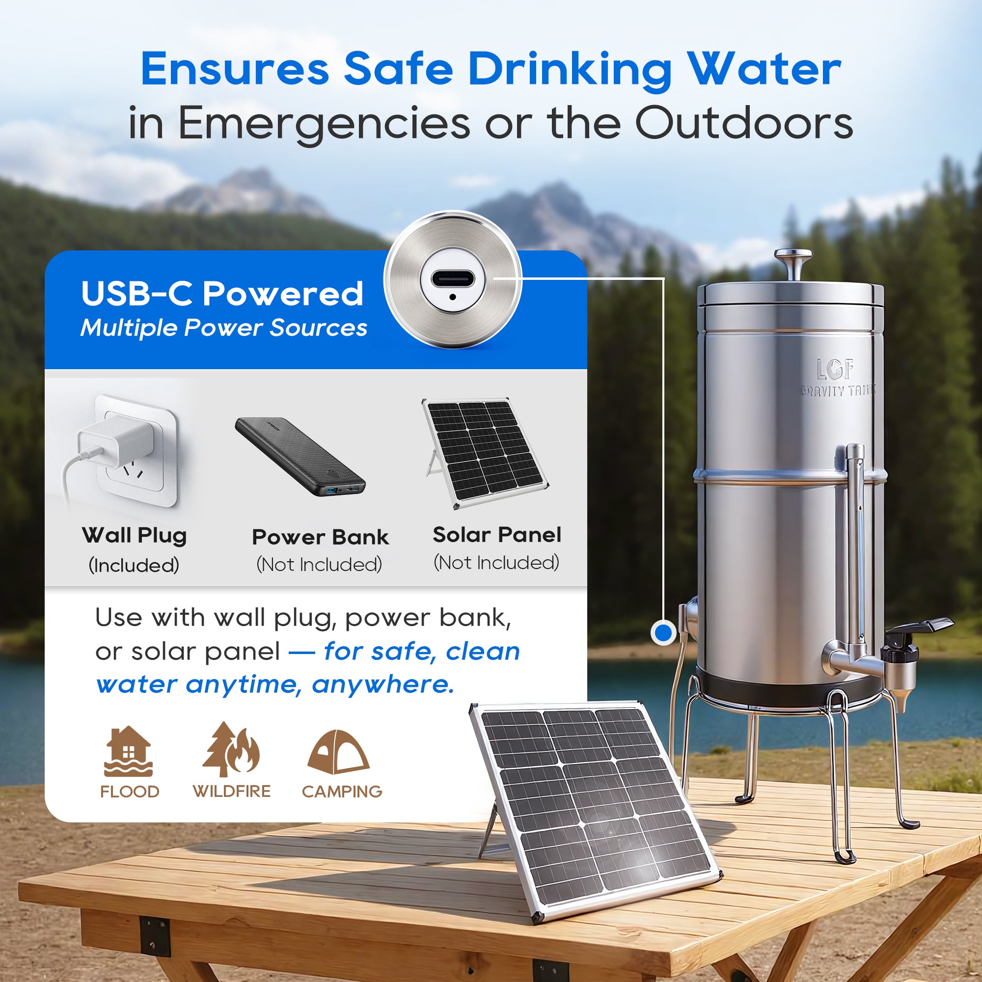 LCF Replacement UV-C Sterilization Module for LCF-GT-UV Gravity Water Filter
