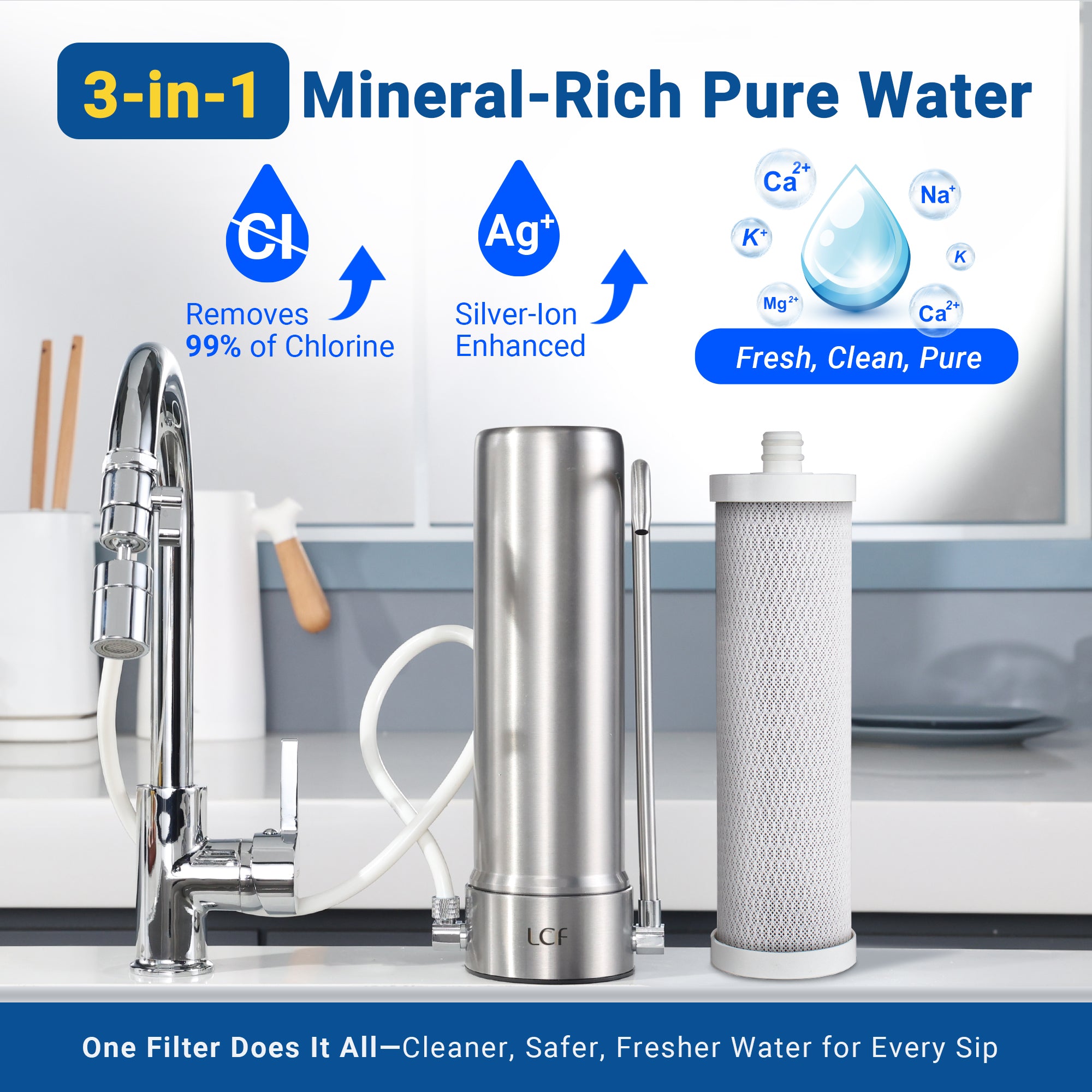 LCF PureFlow Countertop Water Filter System, LCF-CF-01