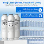 LCF 0.01μm UF Replacement Filter for Under Sink Water Filter System – Bacteria Reduction