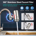 LCF 360° Rotating Stainless Steel Faucet Water Filter