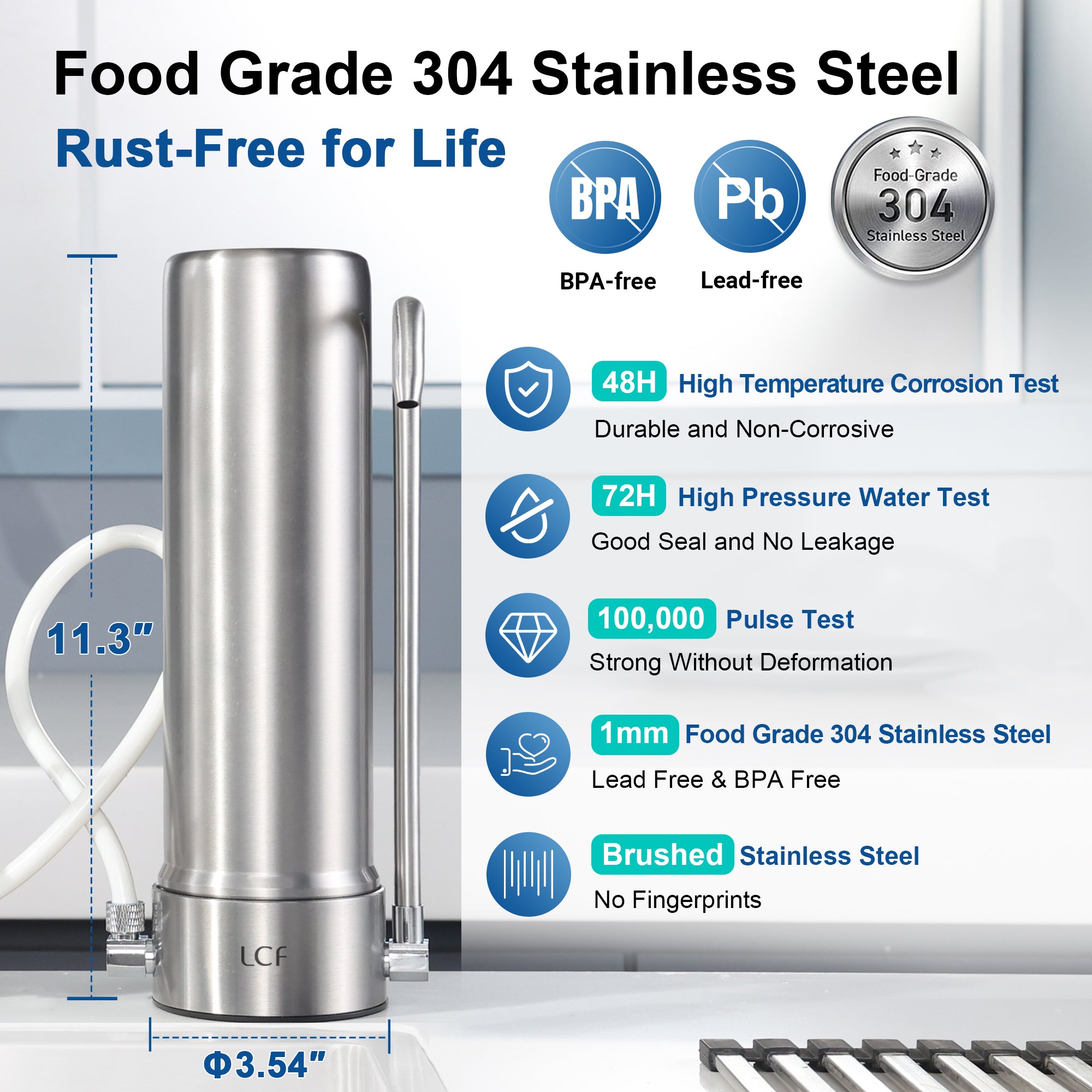 LCF PureFlow Countertop Water Filter System, LCF-CF-01