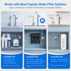 LCF LED UV Drinking Water Faucet, 304 Stainless Steel Filtered Water Faucet for Under Sink & RO Systems