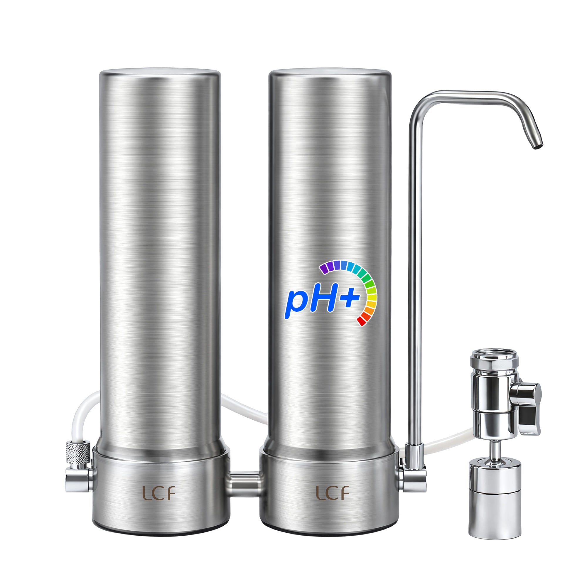 LCF Alkaline Dual-Cartridge Countertop Water Filter, LCF-DCT-PC-ALK